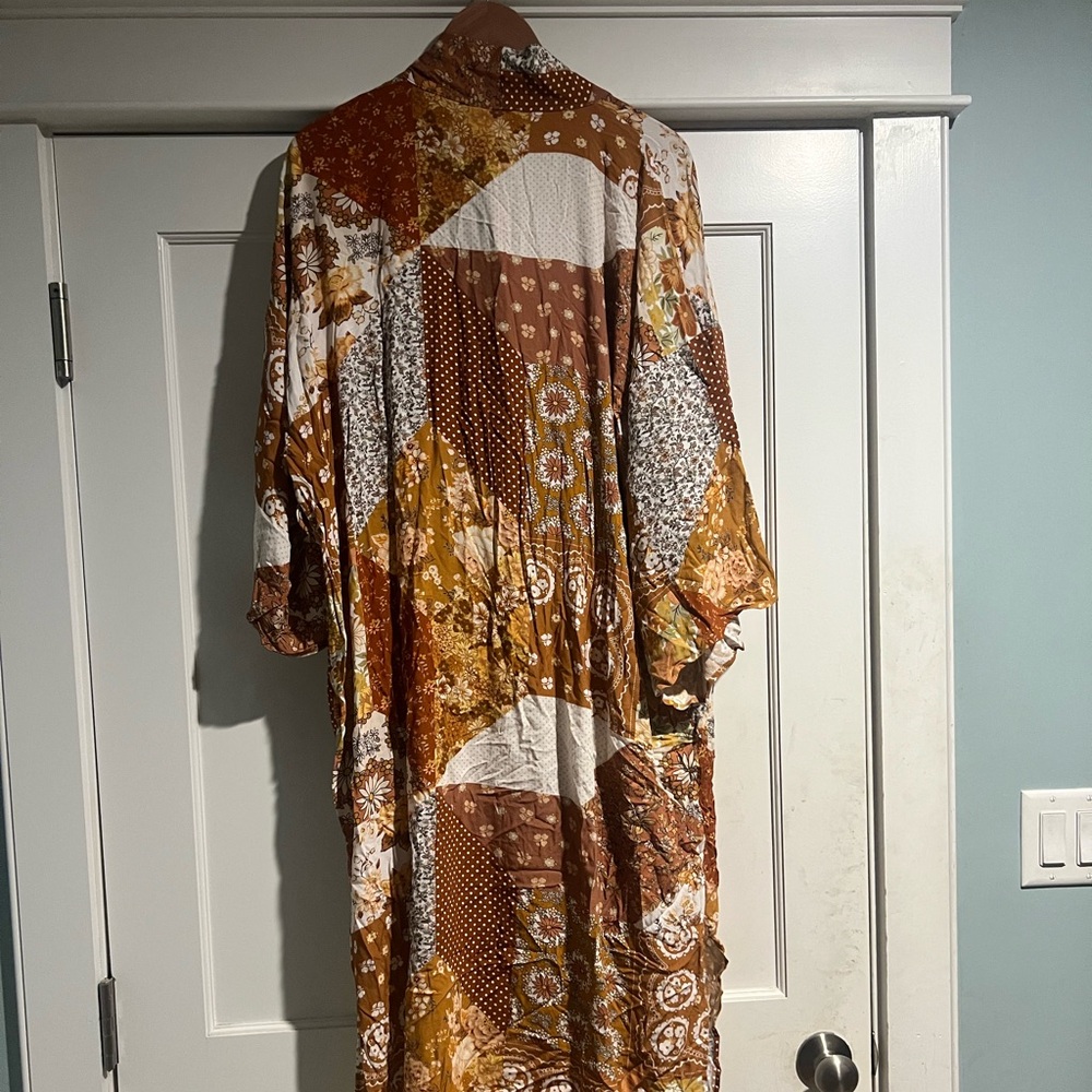 SPELL x REVOLVE Cha Cha Maxi Robe in Rust/Brown Sugar M/L - NWT - Picture 5 of 14